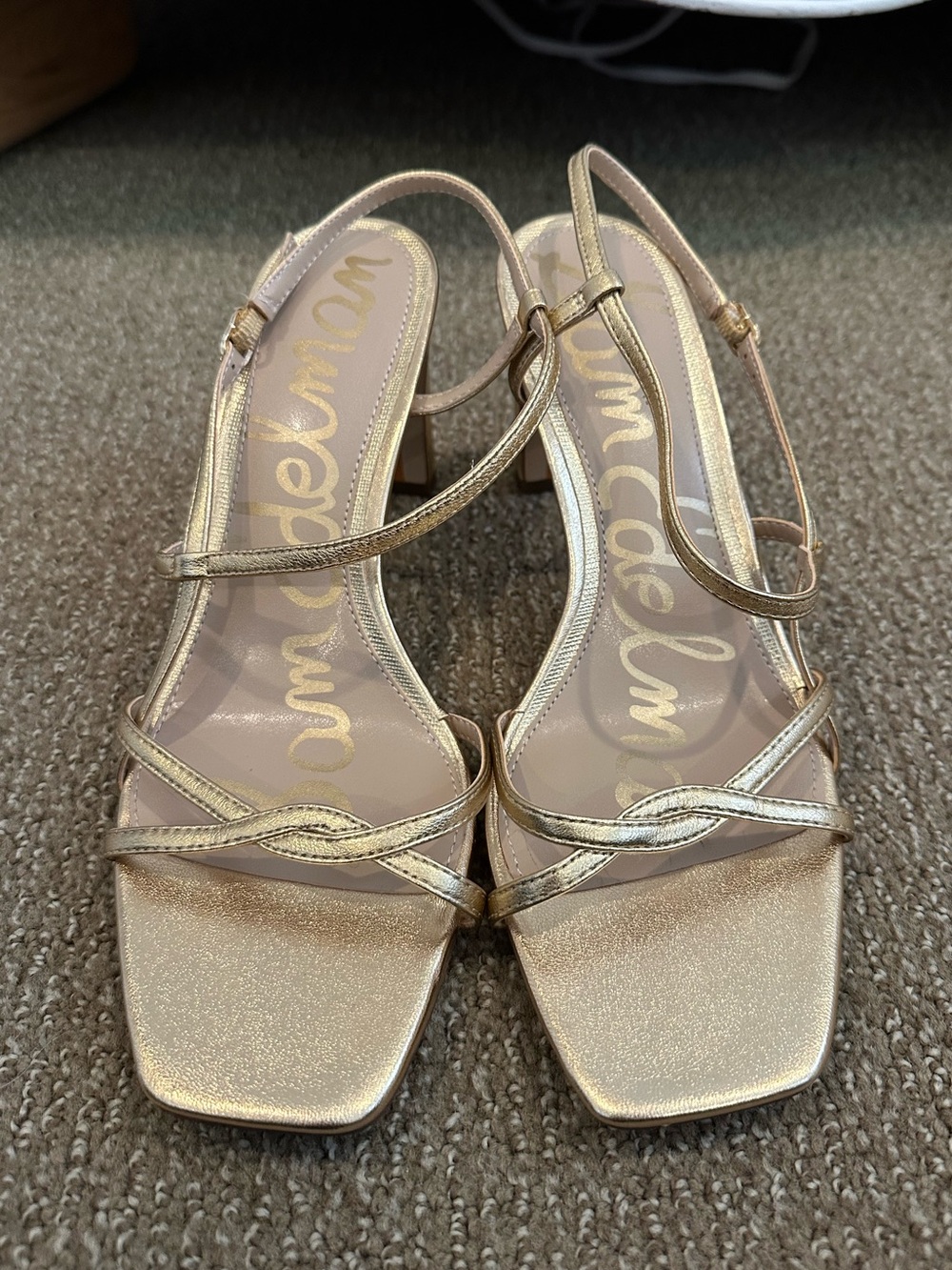 Sam Edelman Gold Elissa Strappy Heel Sandal